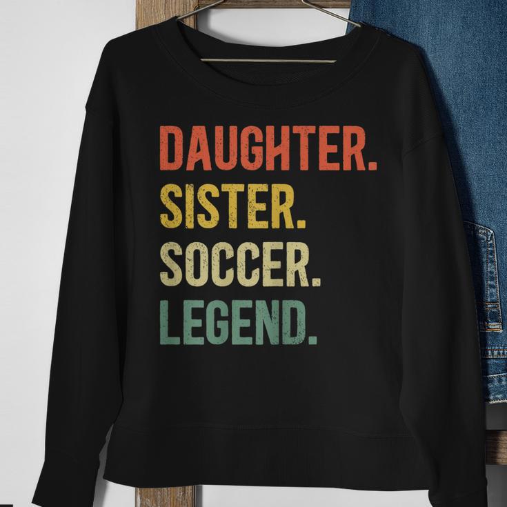 Vintage Tochter Schwester Fußball Legende Retro Fußball Sweatshirt Geschenke für alte Frauen