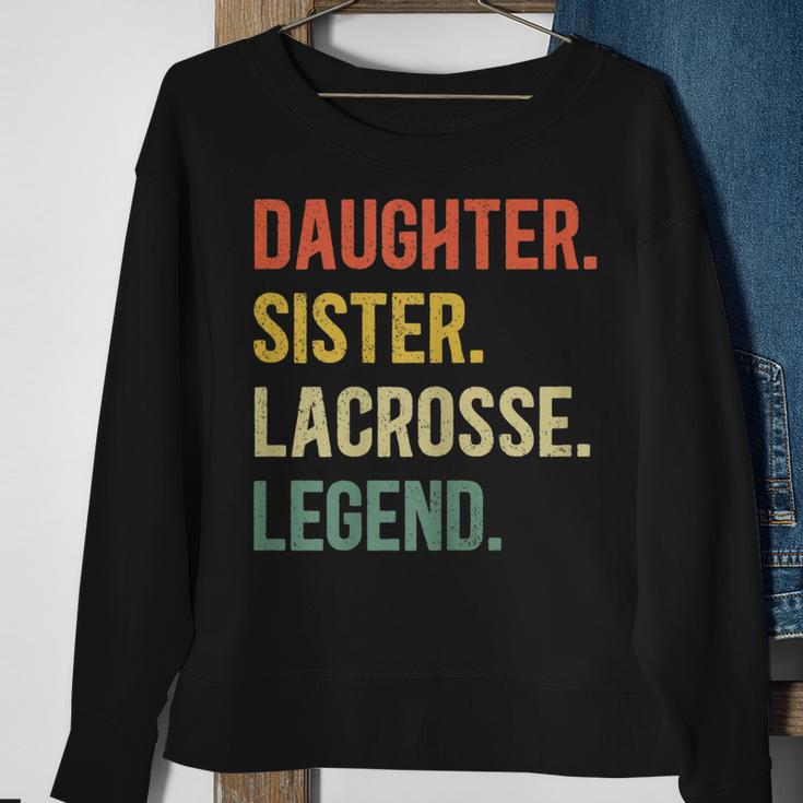 Vintage Tochter & Schwester Lacrosse Legende, Retro Lacrosse Girl Sweatshirt Geschenke für alte Frauen