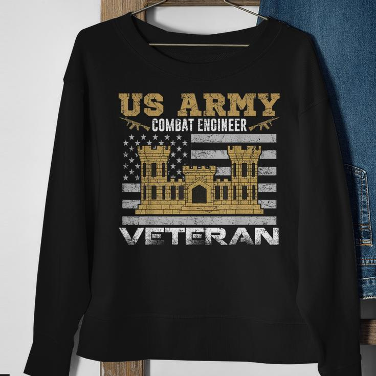 Vintage Us Army Combat Engineer Combat Engineer Veteran Gift Men Women Sweatshirt Graphic Print Unisex Gifts for Old Women