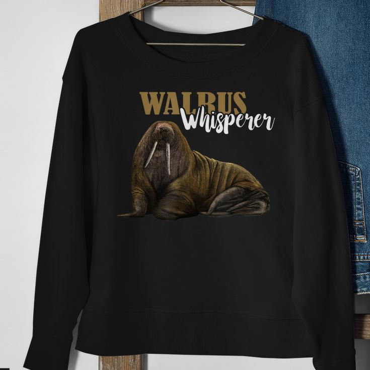 Walrus Whisperer Lustiger Meeresfisch Tier Ozean Wildtier Zoo Sweatshirt Geschenke für alte Frauen