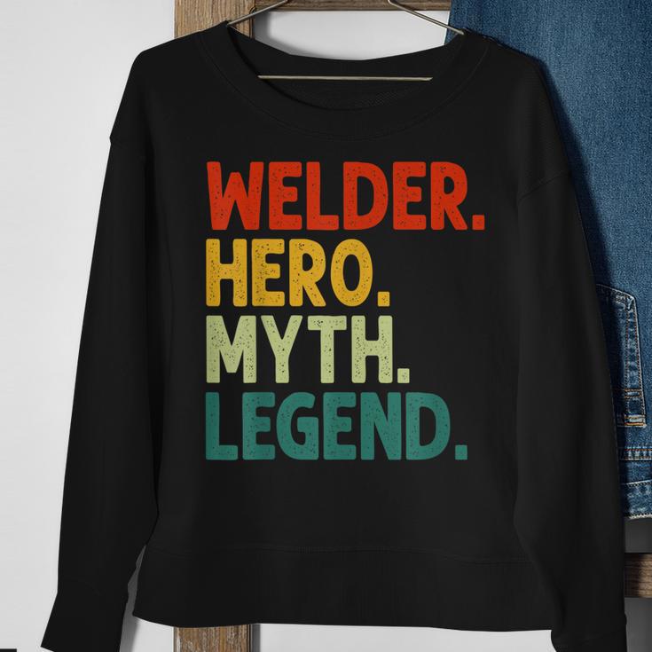 Welder Hero Myth Legend Retro Vintage Schweißen Sweatshirt Geschenke für alte Frauen