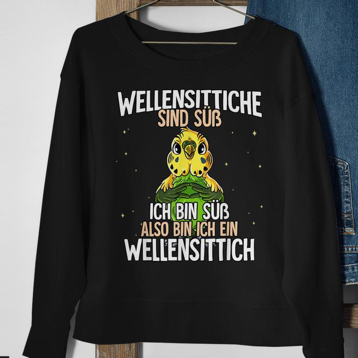 Wellensittiche Sind Süß Wellensittich Sweatshirt Geschenke für alte Frauen