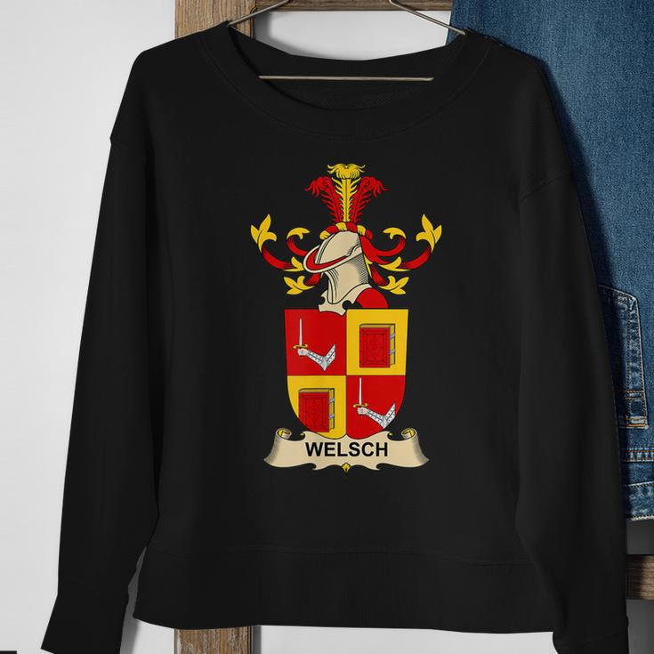 Welsch Coat Of Arms Family Crest Sweatshirt Gifts for Old Women