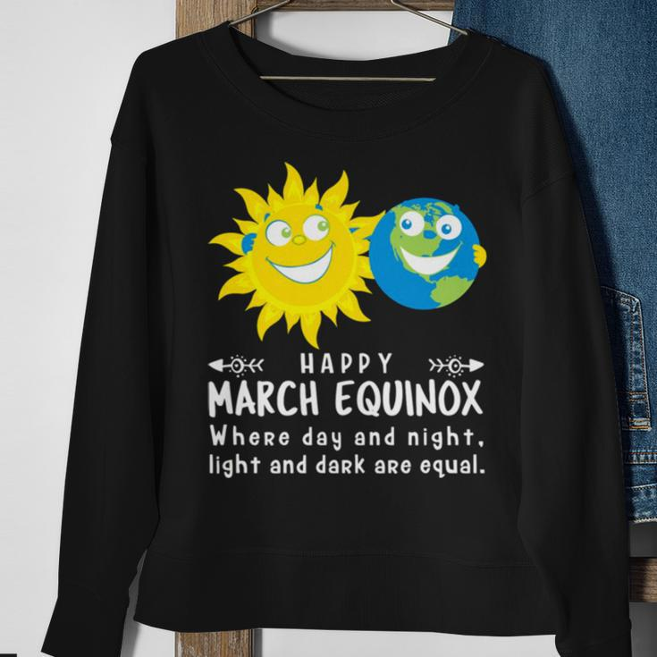 Where Day And Night Light And Dark Are Equal March Equinox Sweatshirt Gifts for Old Women
