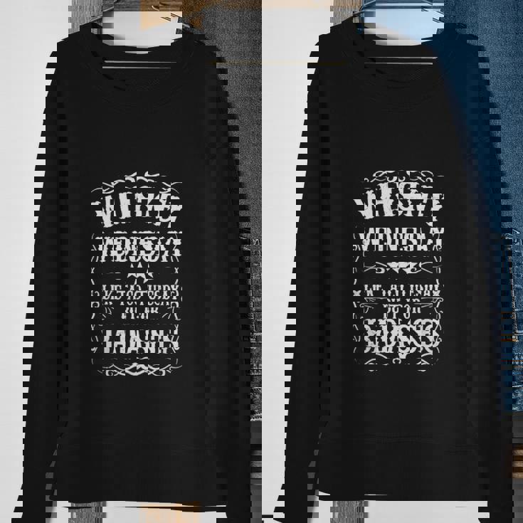 Whiskey Wednesday Men Women Sweatshirt Graphic Print Unisex Gifts for Old Women