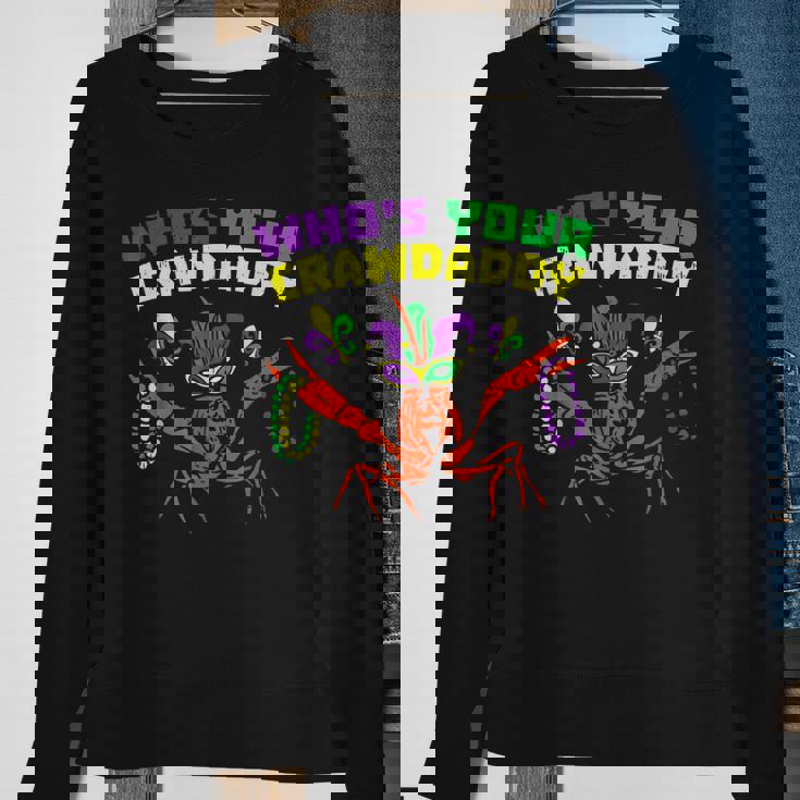 Whos Your Crawdaddy Crawfish Jester Beads Funny Mardi Gras V2 Men Women Sweatshirt Graphic Print Unisex Gifts for Old Women