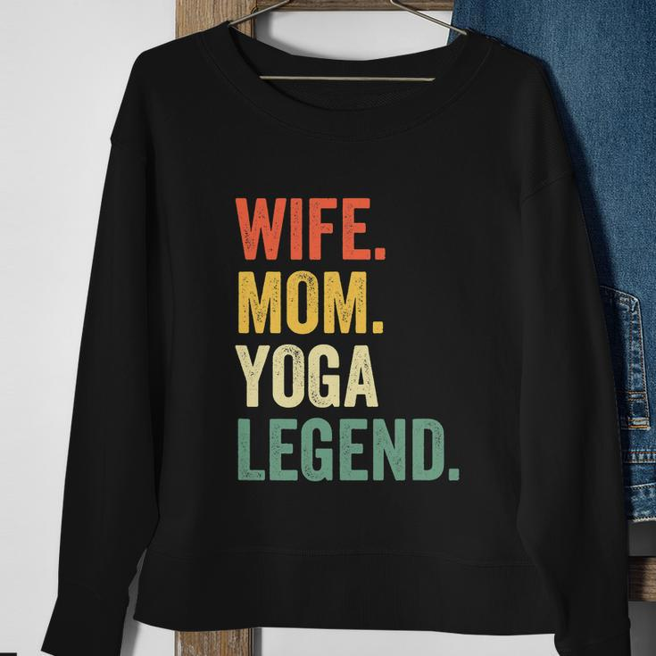 Wife Mom Yoga Legend Funny Sweatshirt Gifts for Old Women