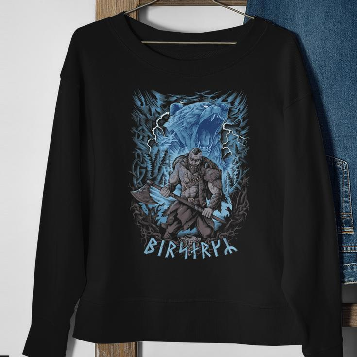 Wikinger Berserker Bär Sweatshirt, Nordischer Krieger Walhalla Design Geschenke für alte Frauen