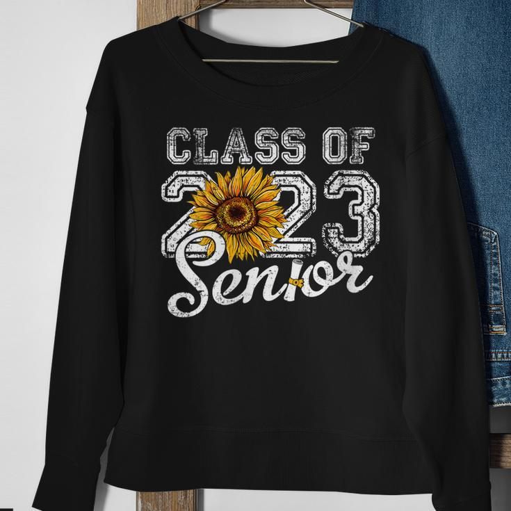 Womens Sunflower Senior Mom 23 Graduation Senior 23 Class Of 2023 Sweatshirt Gifts for Old Women