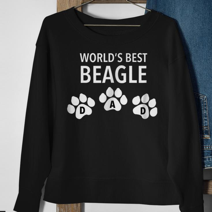 Worlds Best Beagle DadWith Paw Design Effect Sweatshirt Gifts for Old Women