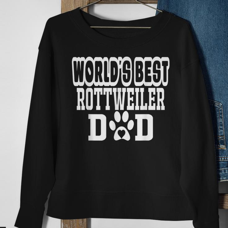Worlds Best Rottweiler Dad Dog Lover Sweatshirt Gifts for Old Women