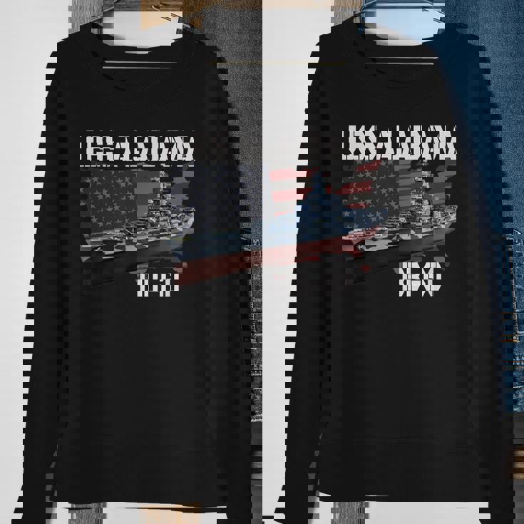 Ww2 American Battleship Uss Alabama Bb-60 Warship Veterans Sweatshirt Gifts for Old Women