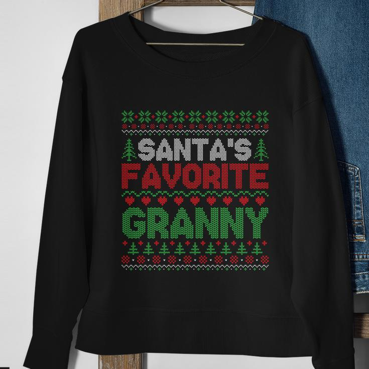 Xmas Santas Favorite Granny Funny Ugly Christmas Sweater Funny Gift Sweatshirt Gifts for Old Women