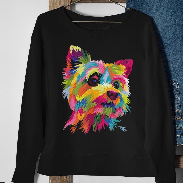 Yorkshire Terrier Funny Yorkie Pop Art Popart Dog Gift Sweatshirt Gifts for Old Women