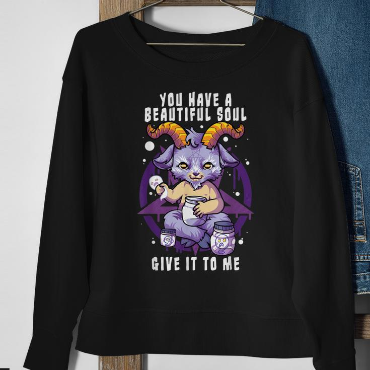 You Have A Beautiful Soul Satanic Baphomet Halloween Costume Sweatshirt Gifts for Old Women