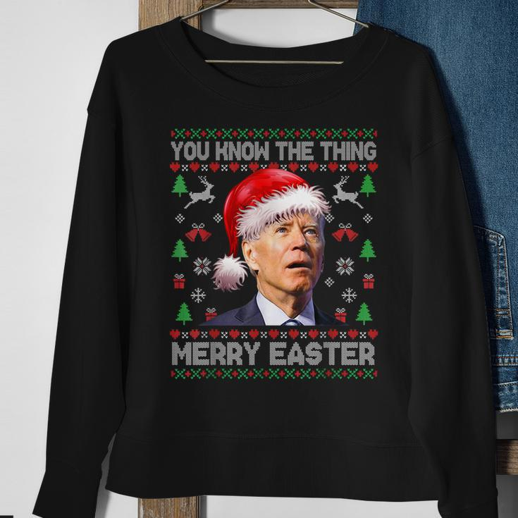You Know The Thing Merry Easter Santa Biden Ugly Christmas Sweatshirt Gifts for Old Women