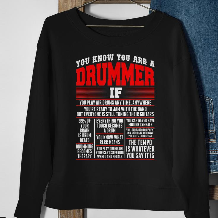You Know You Are Drummer If You Play Air Drum Anytime Sweatshirt Gifts for Old Women