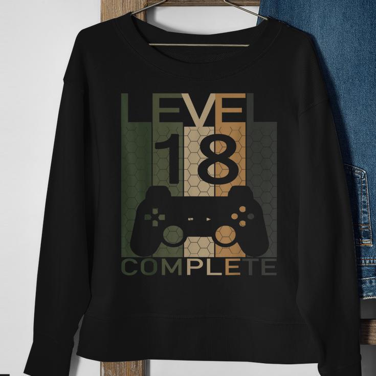 Zocker 18 Geburtstag Level 18 Jahre 2003 Gaming Sweatshirt Geschenke für alte Frauen