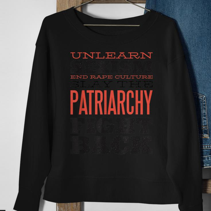 Zurückschlagen Zitate Sexismus Patriarchat Sweatshirt Geschenke für alte Frauen