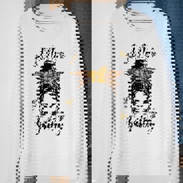 12Th Birthday Decorations Girl Messy Bun 12 Years Old Bday Sweatshirt Gifts for Old Women