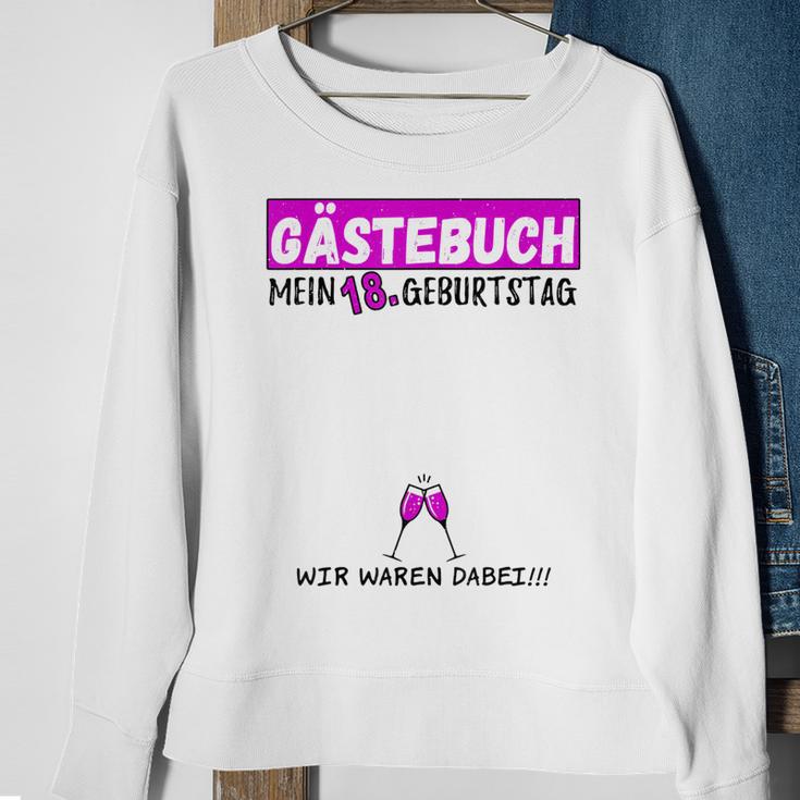 18 Geburtstag Gästebuch 18 Jahre Geburtstagsgeschenk Gast Sweatshirt Geschenke für alte Frauen