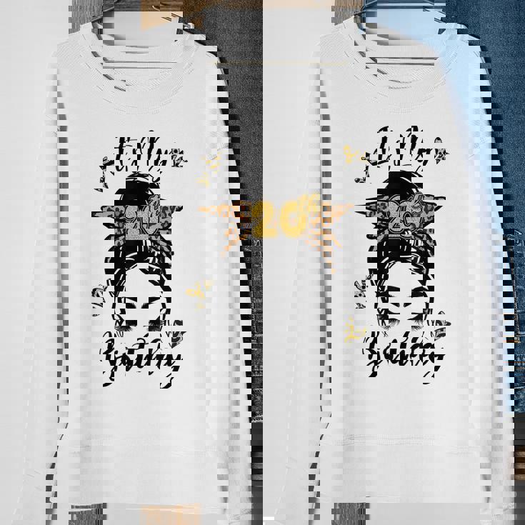 20Th Birthday Decorations Girl Messy Bun 20 Years Old Bday Sweatshirt Gifts for Old Women