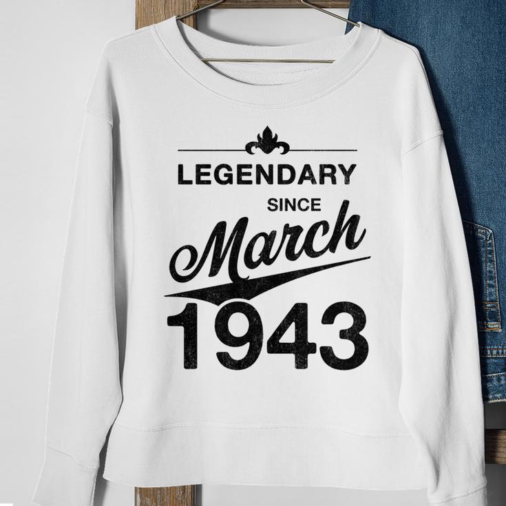 80 Geburtstag 80 Jahre Alt Legendär Seit März 1943 V3 Sweatshirt Geschenke für alte Frauen