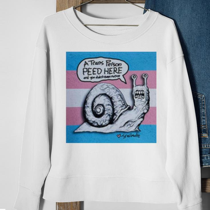 A Trans Person Peed Here Sweatshirt Gifts for Old Women