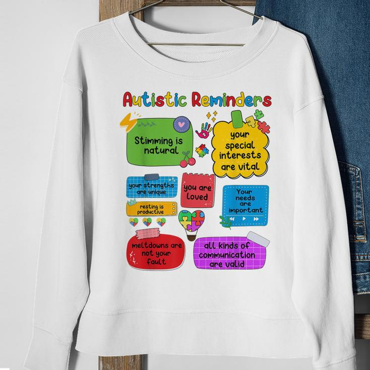 Autistic Reminders Puzzle Autism Awareness Special Education Sweatshirt Gifts for Old Women