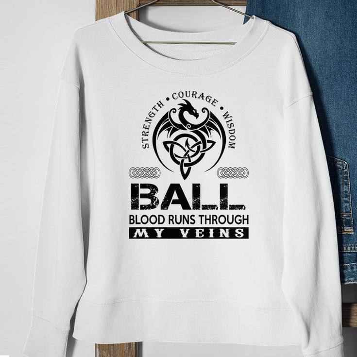 Ball Blood Runs Through My Veins V2 Sweatshirt Gifts for Old Women
