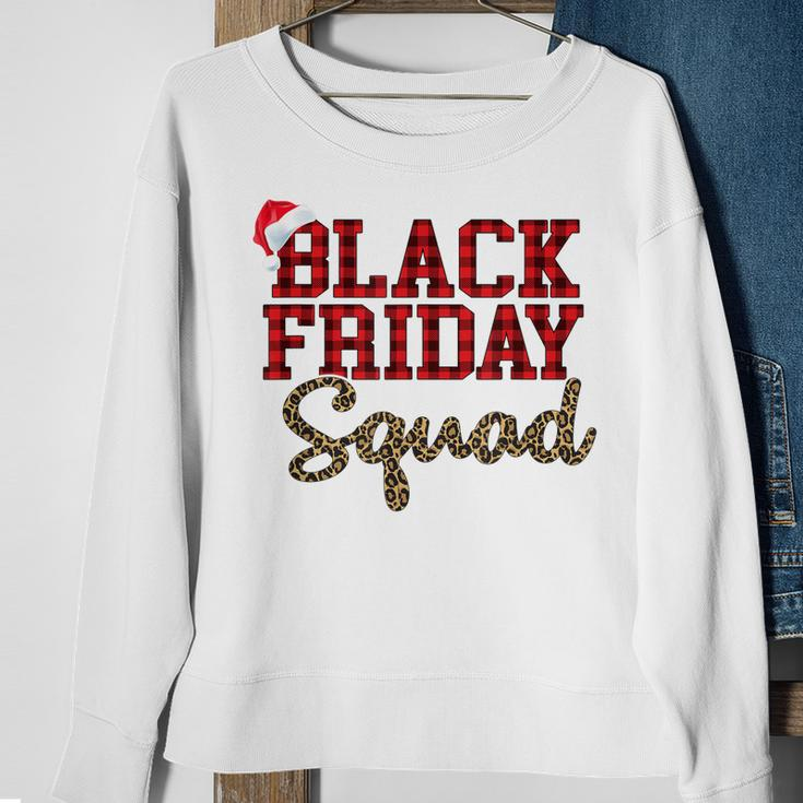 Black Friday Squad Buffalo Plaid Leopard Printed Gift Sweatshirt Gifts for Old Women