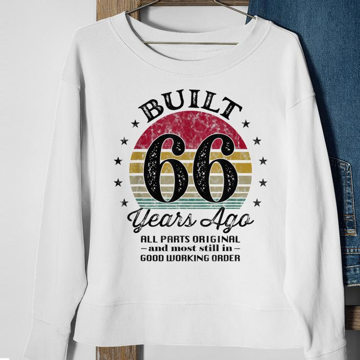 Built 66 Years Ago 66Th Birthday All Parts Original 1957 Sweatshirt Gifts for Old Women