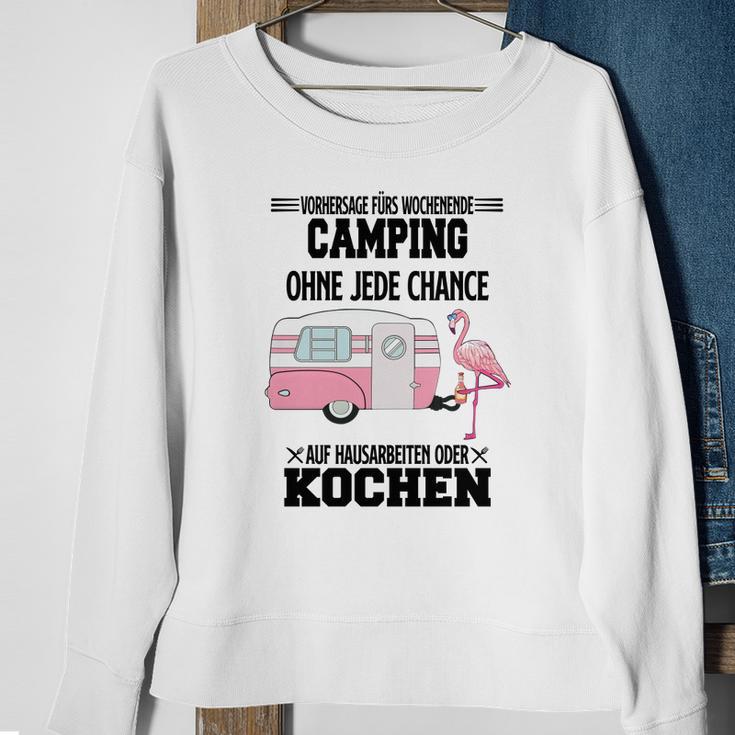 Camping Vorhersage Fürs Wochenende Sweatshirt Geschenke für alte Frauen