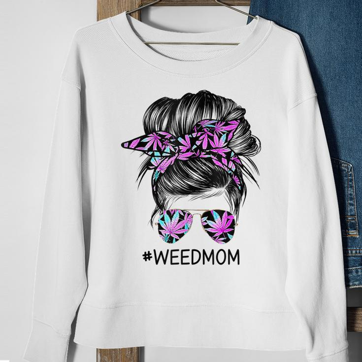 Classy Mom Life With Leopard Mom Marijuana Weed Lover Sweatshirt Gifts for Old Women
