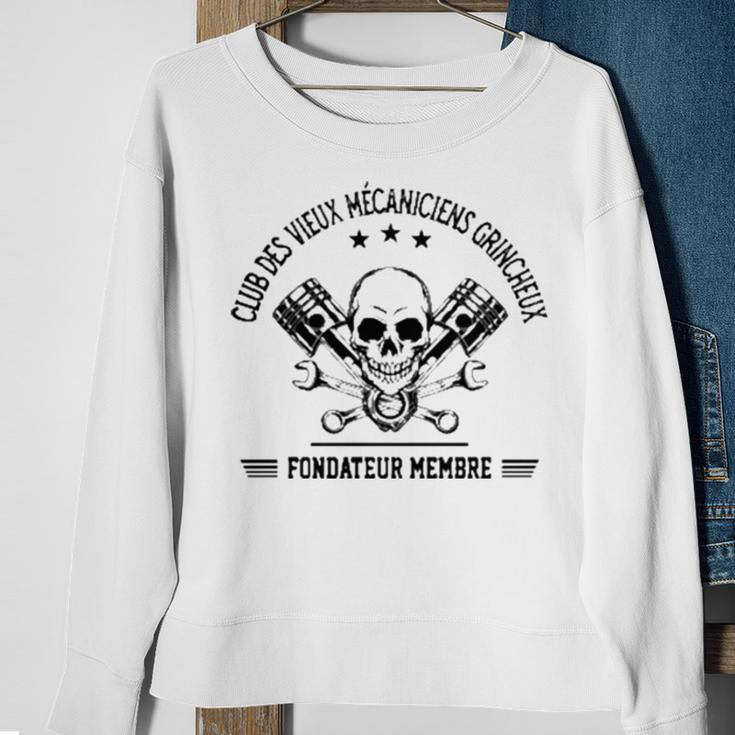 Club Des Vieux Mecaniciens Grincheux Fondateur Member Sweatshirt Gifts for Old Women