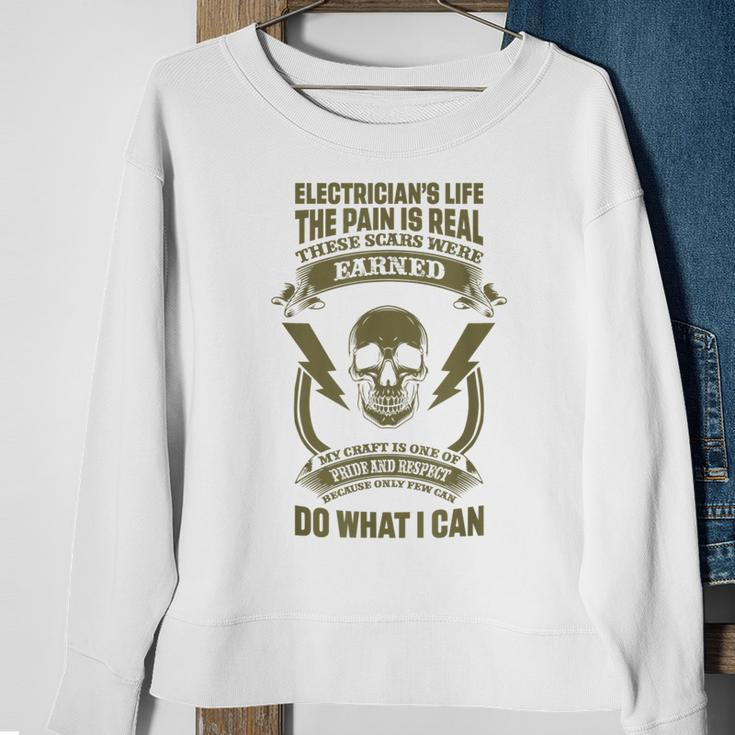 Electricians Life The Pain Is Real Electical Engineer Worker Sweatshirt Gifts for Old Women