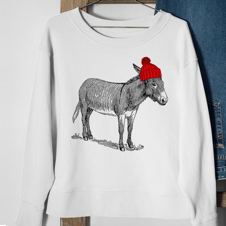 Esel Burro Mule Tragen Einer Beanie Weihnachtsstrumpf Hat Sweatshirt Geschenke für alte Frauen