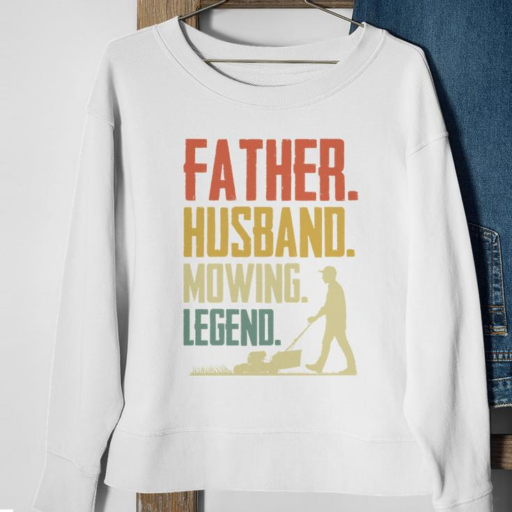Father Husband Mowing Legend Gardener Funny Father Gardening Gift Sweatshirt Gifts for Old Women