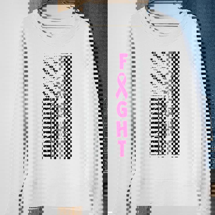 Fight Breast Survivor American Flag Breast Cancer Awareness Sweatshirt Gifts for Old Women Fight Breast Survivor American Flag Breast Cancer Awareness Sweatshirt Gifts for Old Women
