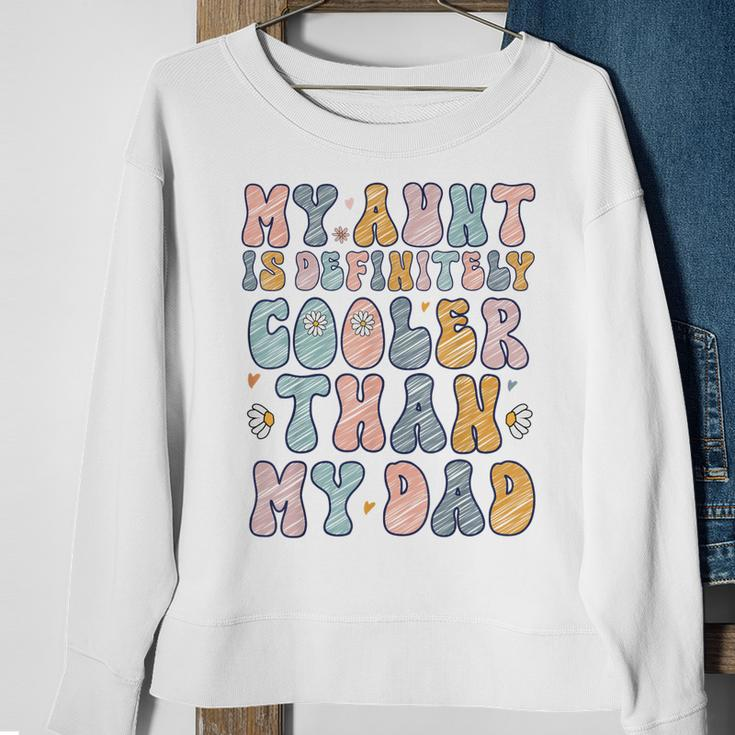 Funny Auntie My Aunt Is Definitely Cooler Than My Dad Sweatshirt Gifts for Old Women