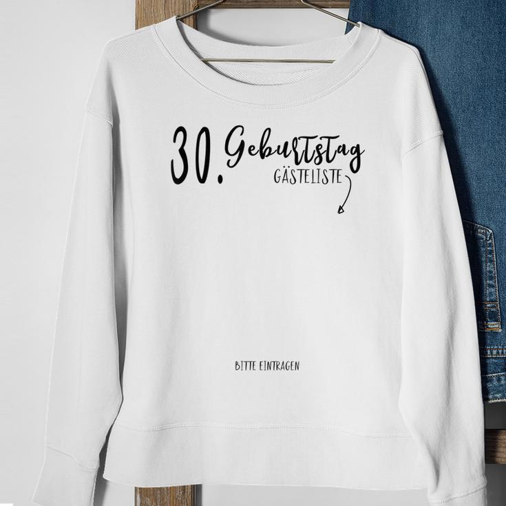 Geschenk Zum 30 Geburtstag Gästebuch Sweatshirt Geschenke für alte Frauen