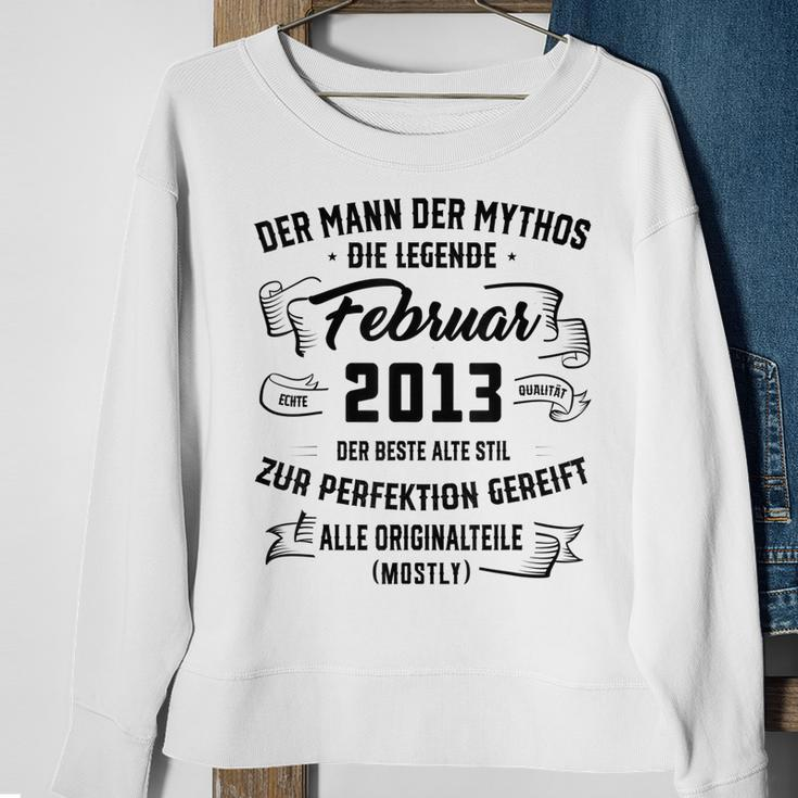 Herren Der Mann Mythos Die Legend Februar 2013 10 Geburtstag Sweatshirt Geschenke für alte Frauen