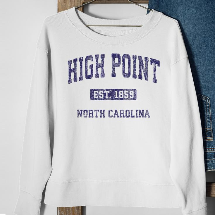 High Point North Carolina Nc Vintage Athletic Sports Design Sweatshirt Gifts for Old Women