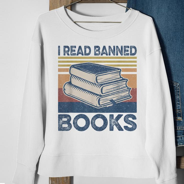I Read Banned Books Week Librarian Freedom Reader Nerd Men Sweatshirt Gifts for Old Women