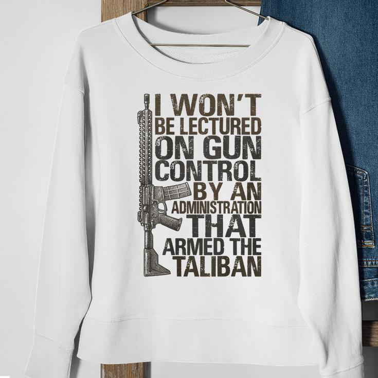 I Wont Be Lectured On Gun Control On Back Sweatshirt Gifts for Old Women