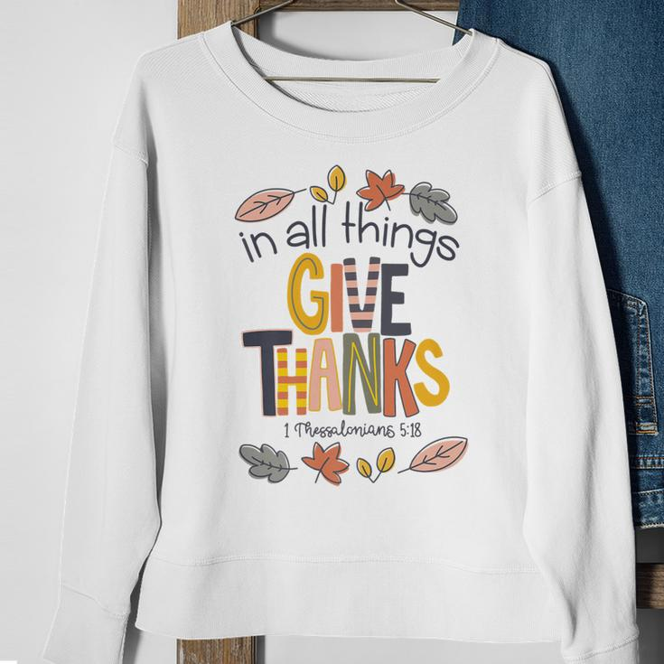 In All Things Give Thanks Sweatshirt Gifts for Old Women