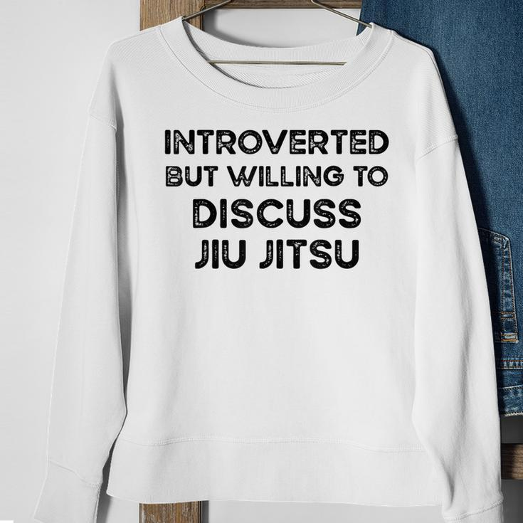 Introverted But Willing To Discuss Jiu Jitsu Martial Arts Sweatshirt Gifts for Old Women
