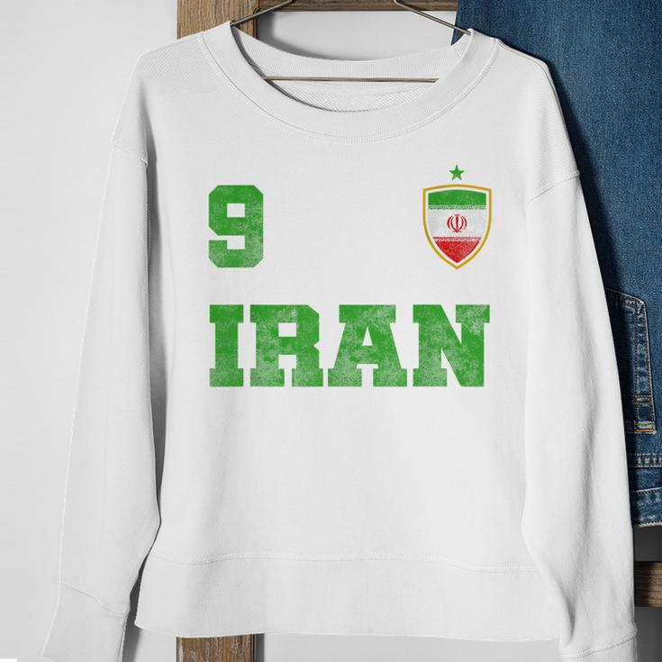 Iran Soccer Jersey Number Nine Iranian Futebol Fan Flag Men Women Sweatshirt Graphic Print Unisex Gifts for Old Women