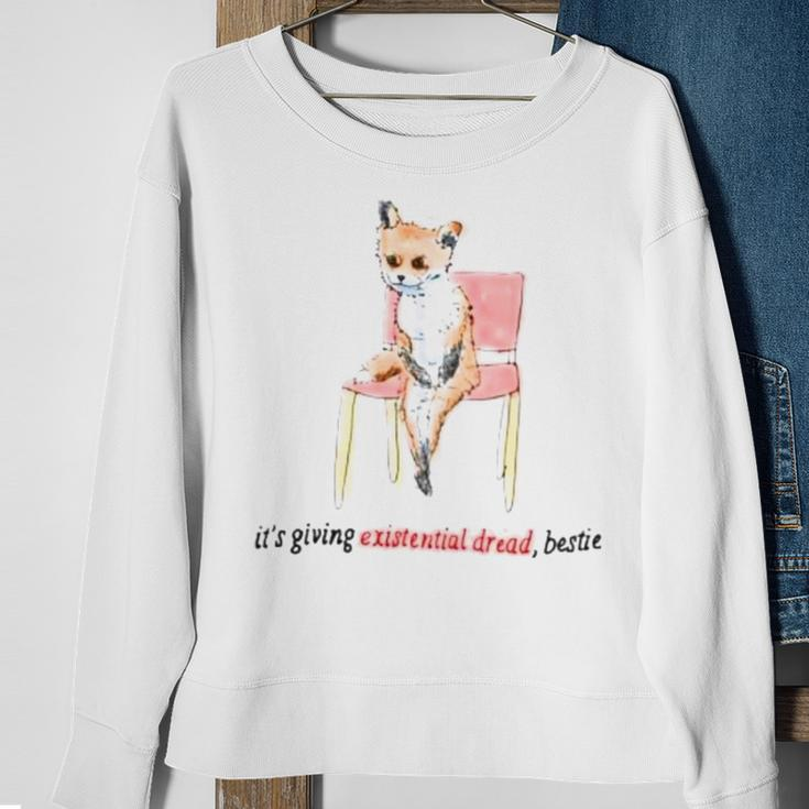 It’S Giving Existential Dread Bestie Sweatshirt Gifts for Old Women