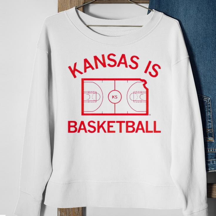 Kansas Is Basketball Sweatshirt Gifts for Old Women